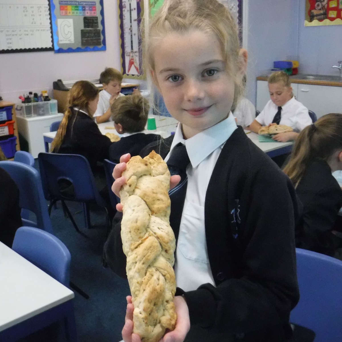 Upton Junior School Bread making in 5B